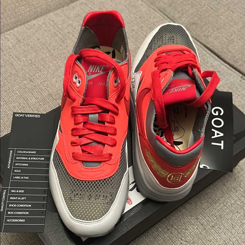 Nike Air Max 1 / Clot Solar Red Brand New GOAT Verified